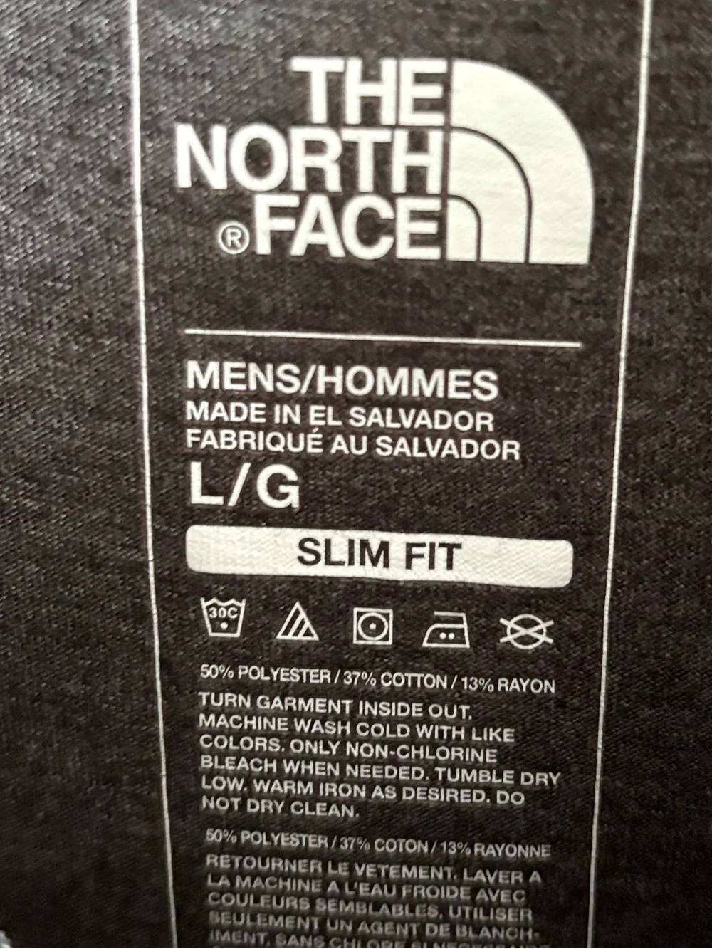 The North Face Men's Short Sleeve Tee - gray with Black Logo size large
